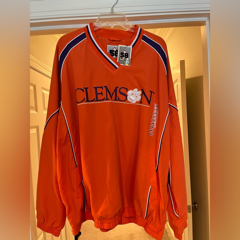 Clemson lightweight pullover old school jacket